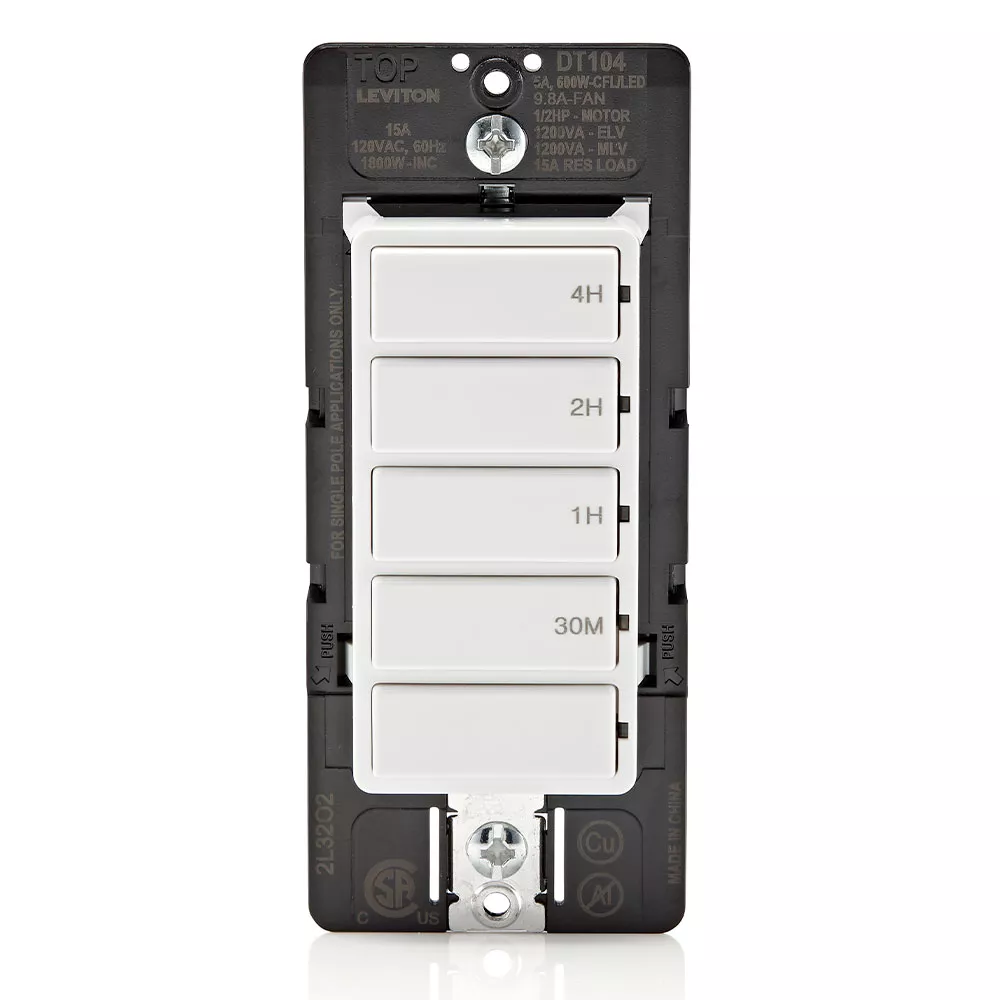 Decora In-Wall 4-Hour Countdown Timer Switch | DT104-1LW | Products